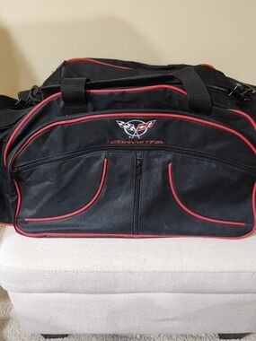 Corvette Black and Red Performance Travel Duffel